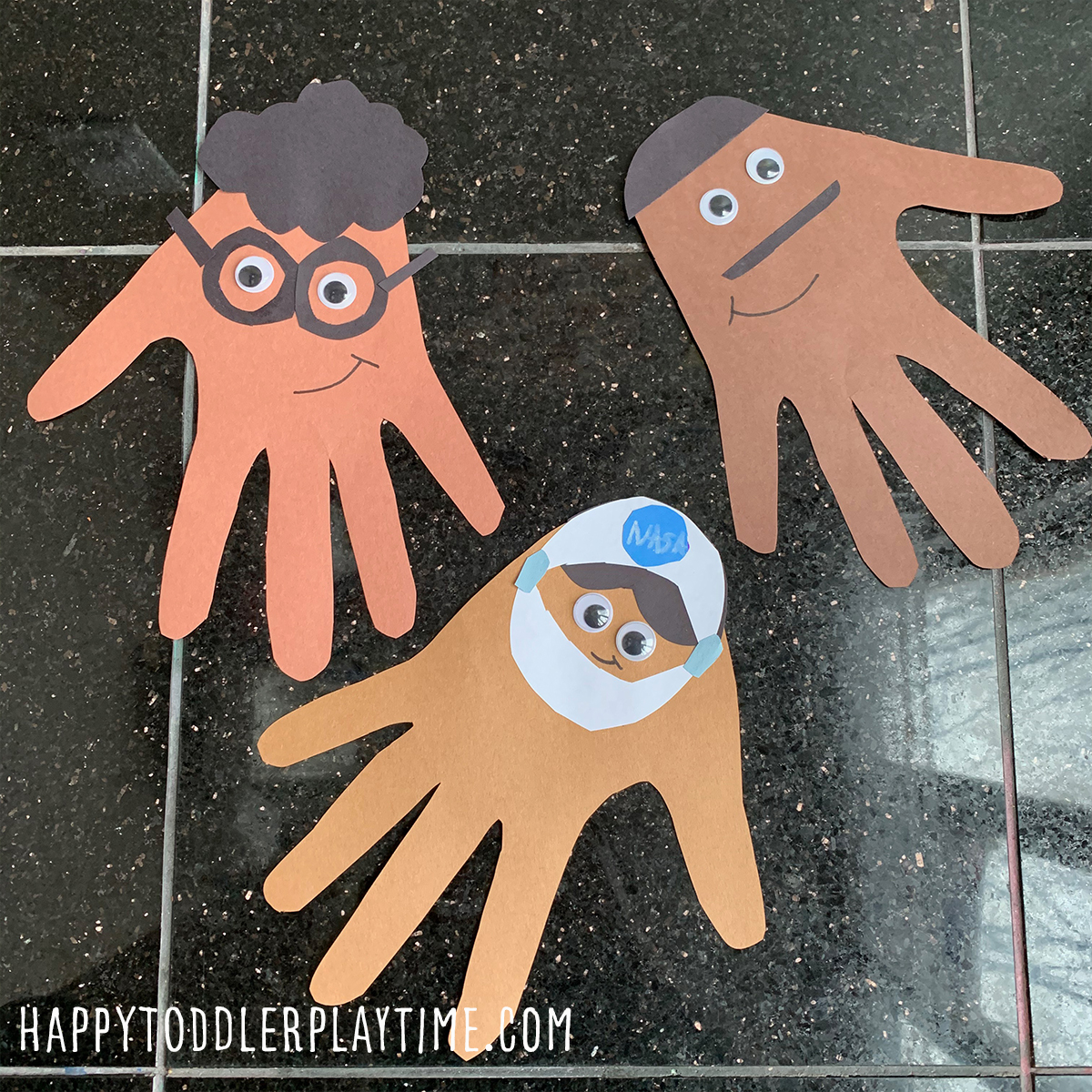 Handprint Crafts for Black History Month Happy Toddler Playtime