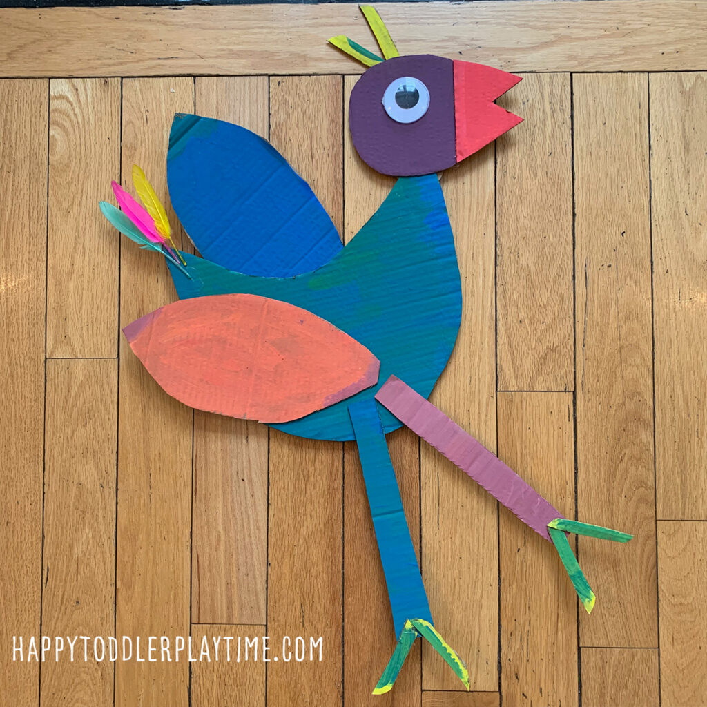 Easy Giant Cardboard Bird Craft