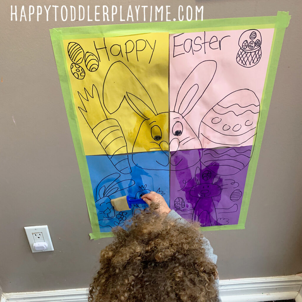 Easy Easter Painting with Water Toddler Activity