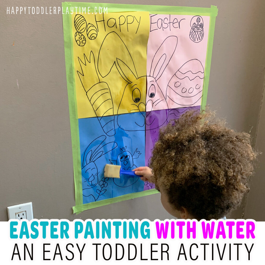Easy Easter Painting with Water Toddler Activity