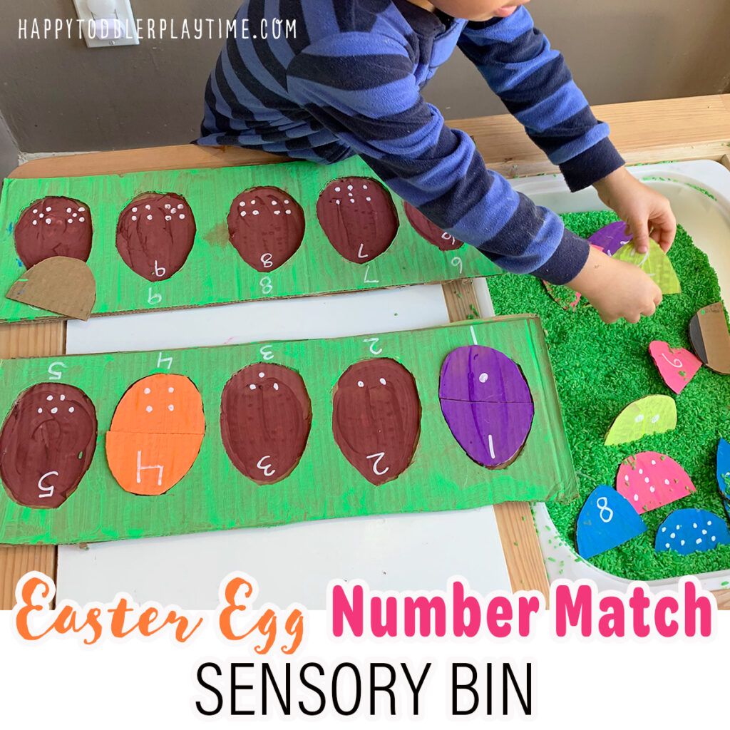 Easter Egg Number Match Sensory Bin