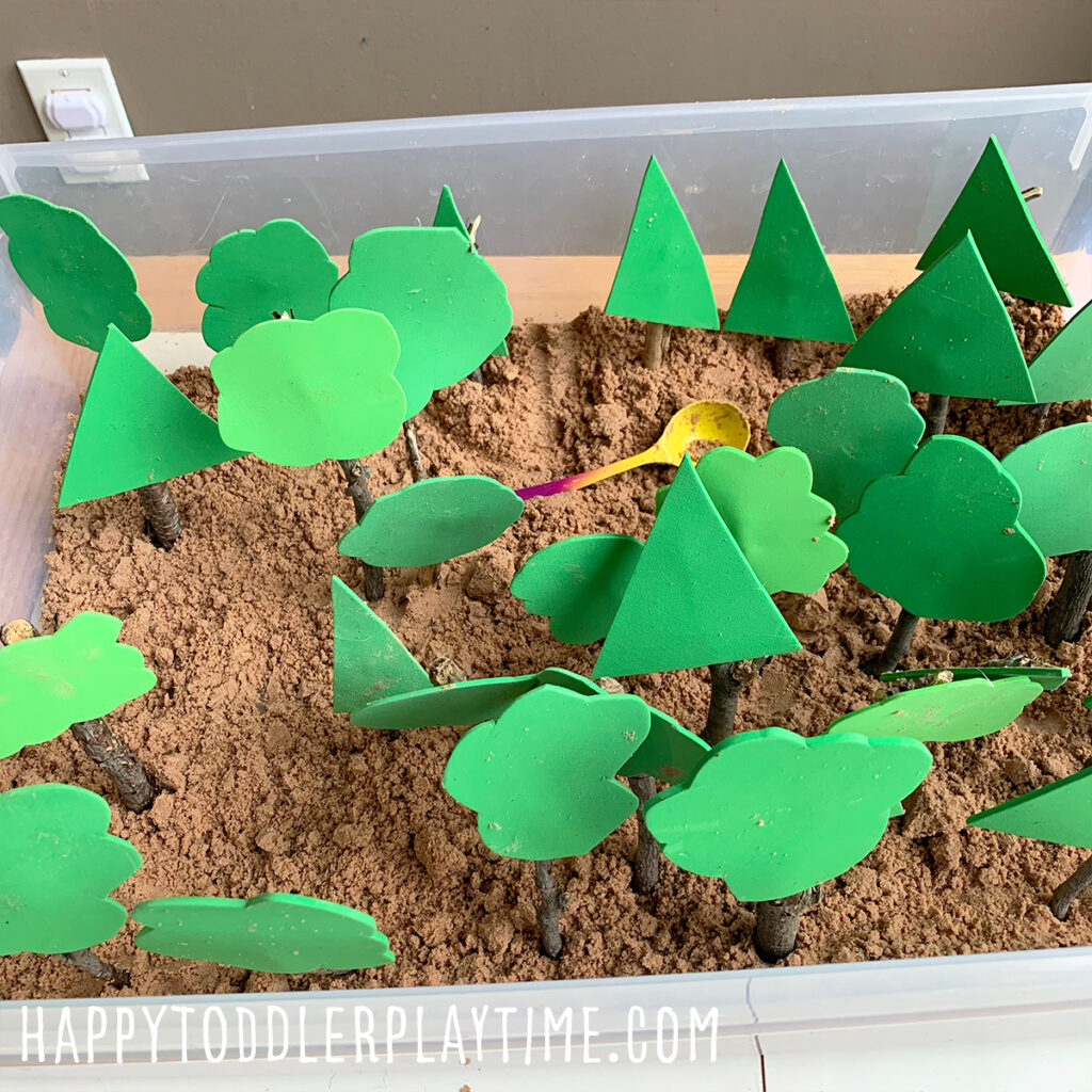 Plant the Trees Sensory Bin for Earth Day