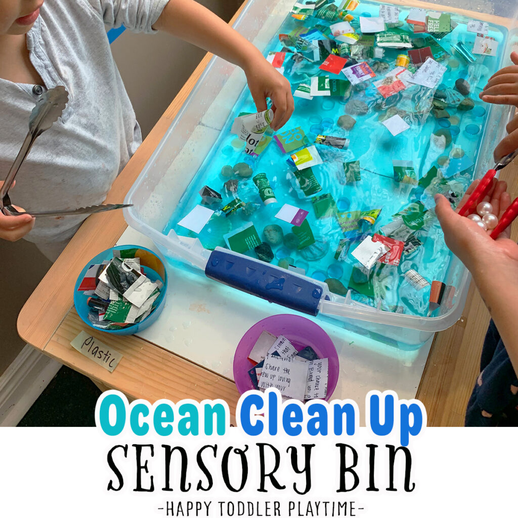 Earth Day Ocean Sort & Clean Up Sensory Bin