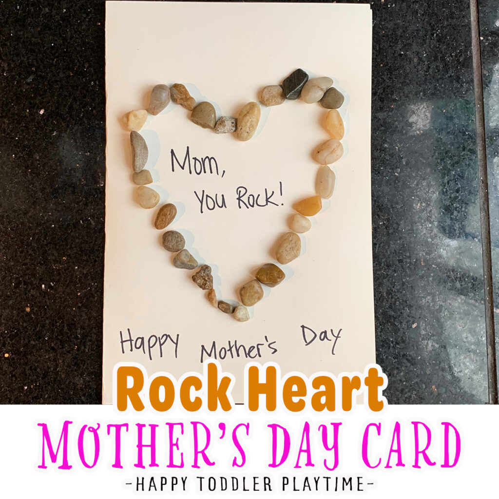 Easy Rock Heart Mother's Day Card