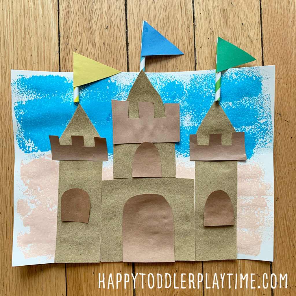 Sandpaper Sandcastle Craft for Kids