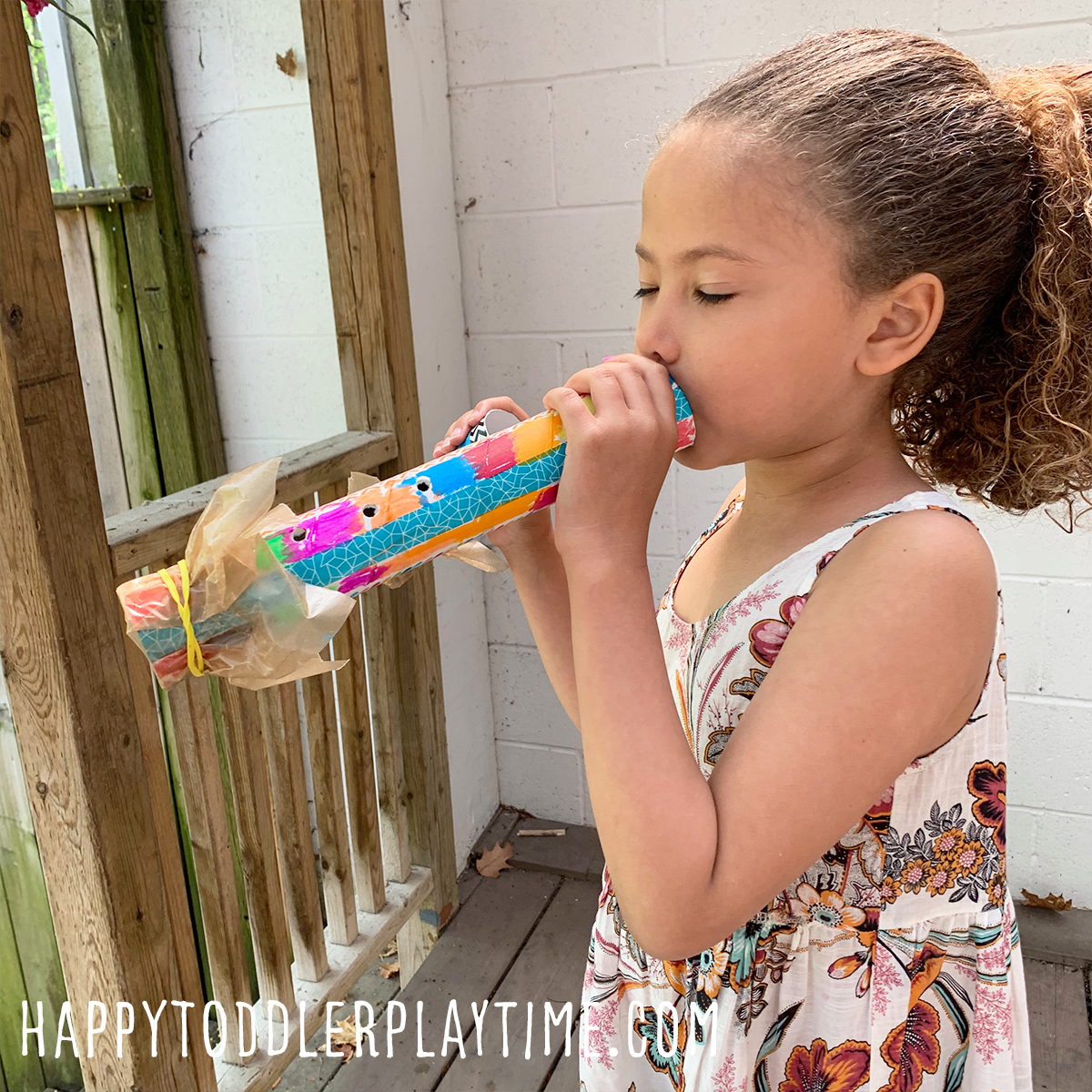 DIY Cardboard Tube Kazoo Craft for Kids Happy Toddler Playtime