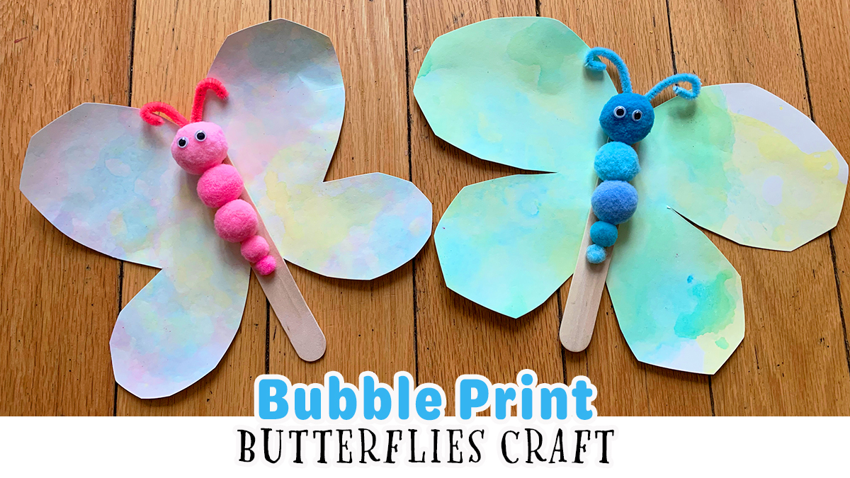 Bubble Print Butterfly Craft - Happy Toddler Playtime