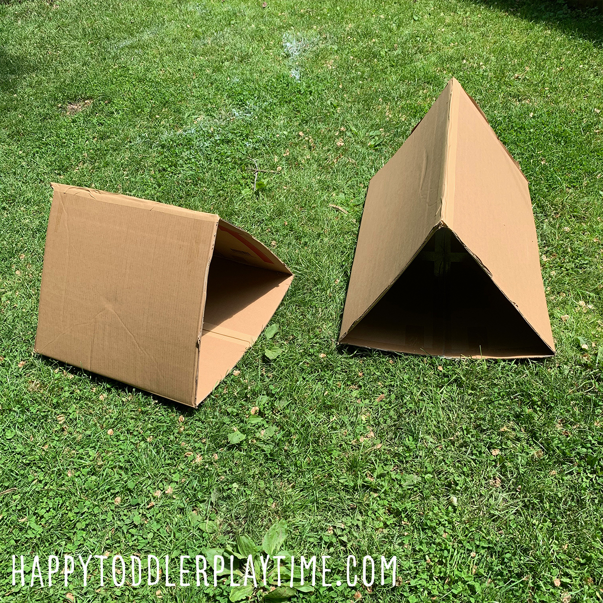DIY Cardboard Tent Craft HAPPY TODDLER PLAYTIME