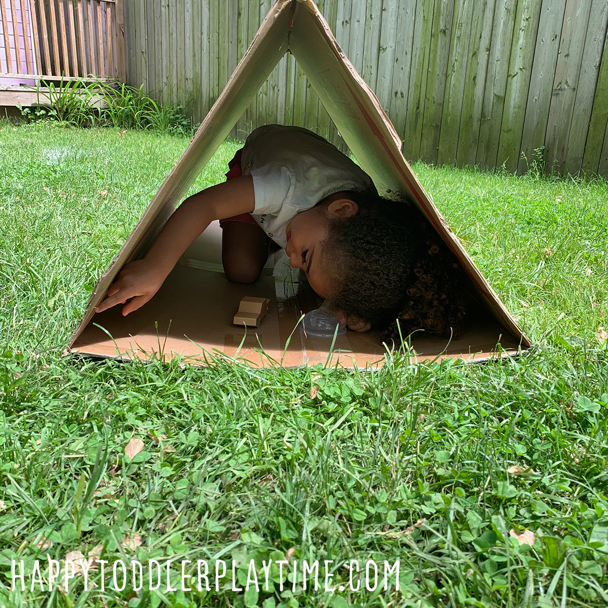 DIY Cardboard Tent Craft HAPPY TODDLER PLAYTIME