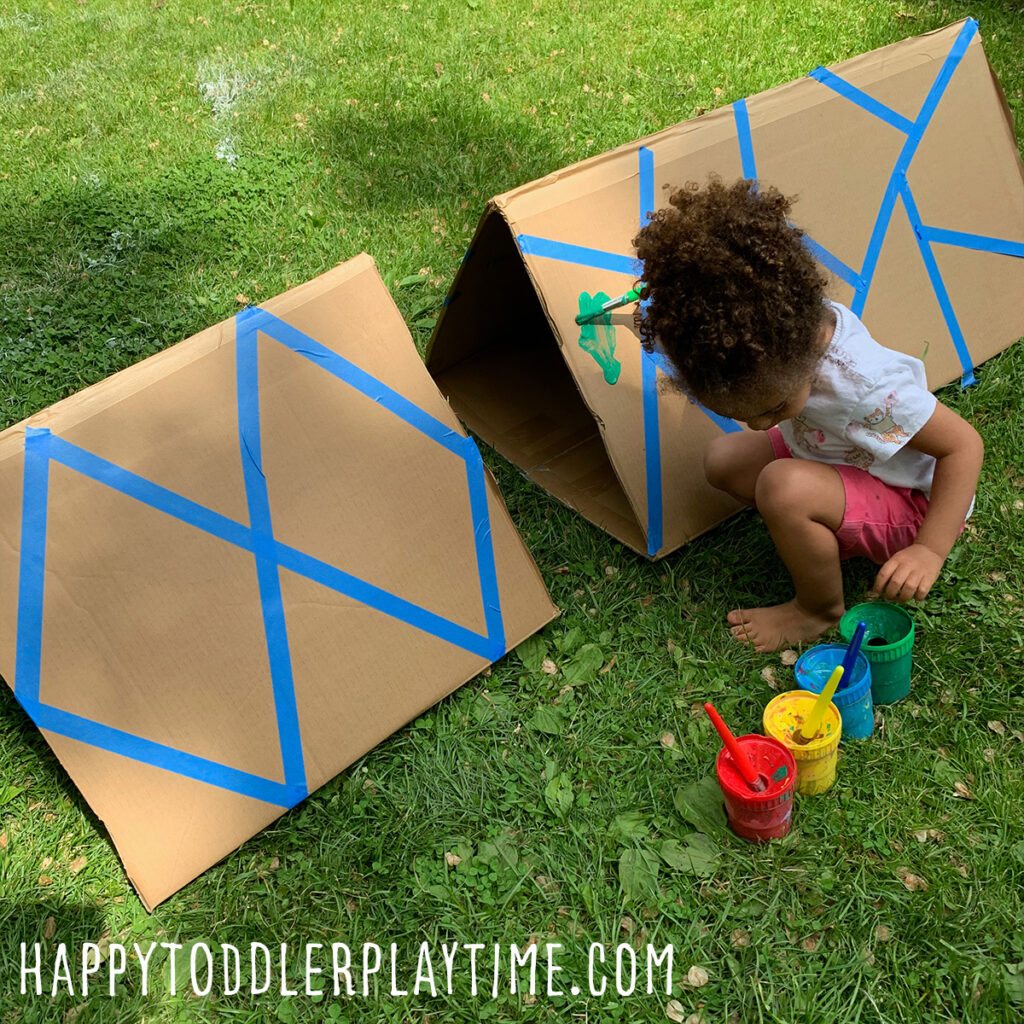 DIY Cardboard Tent Craft