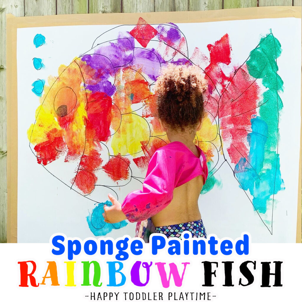 Sponge Painted Fish: Outdoor Summer Art