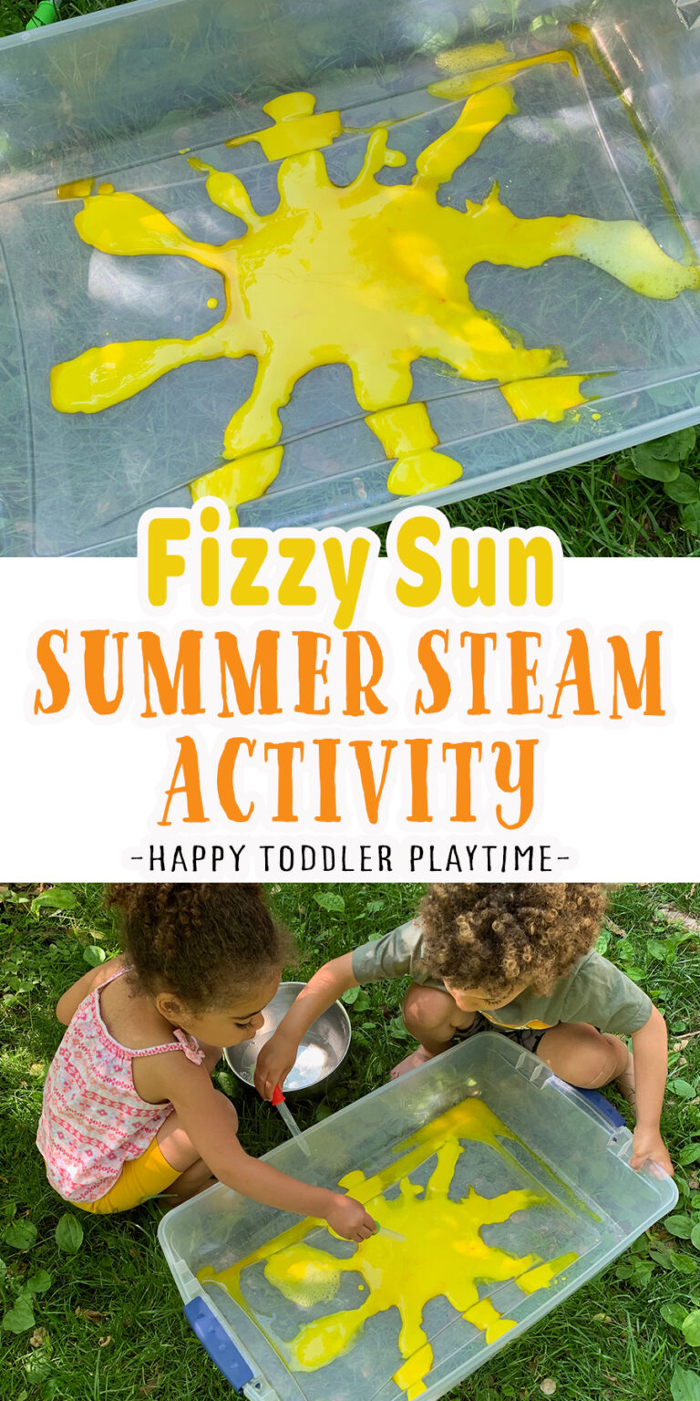 Fizzy Sun Sensory Bin Summer STEAM Happy Toddler Playtime