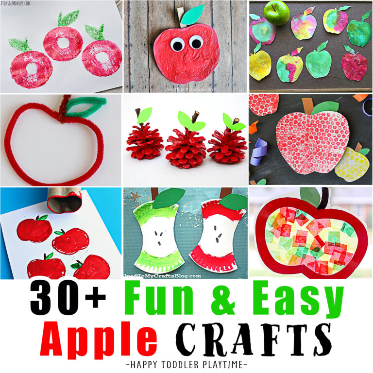 30+ Adorable Apple Crafts for Kids - Happy Toddler Playtime
