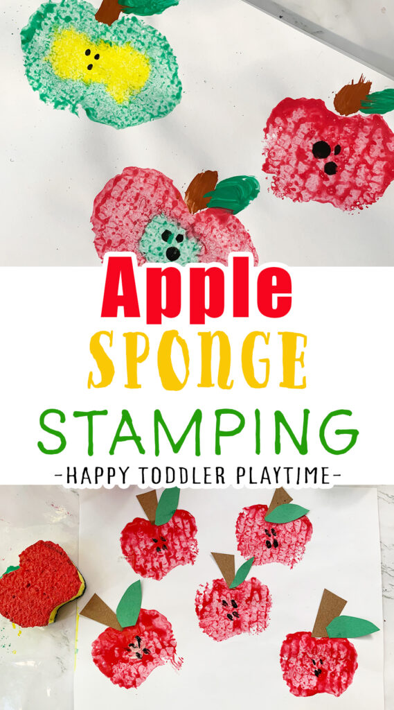Apple Sponge Stamping Craft