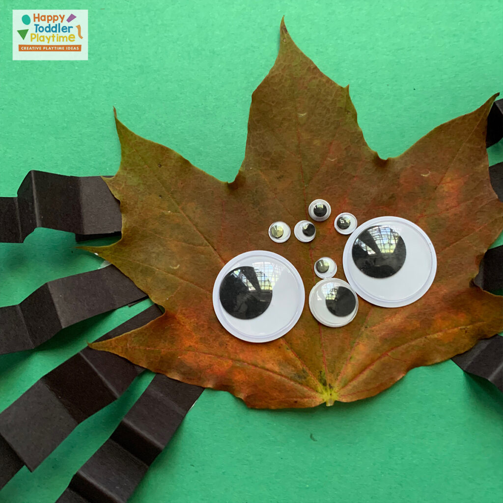 Easy Leaf Spider Halloween Craft for Kids