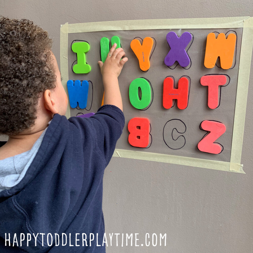 Alphabet Sticky Wall for Preschoolers