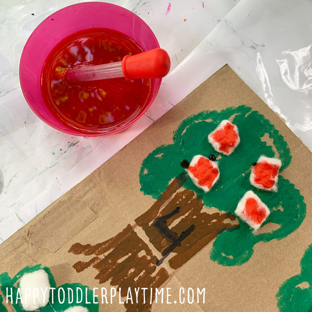  Cotton Ball Apple Counting Activity