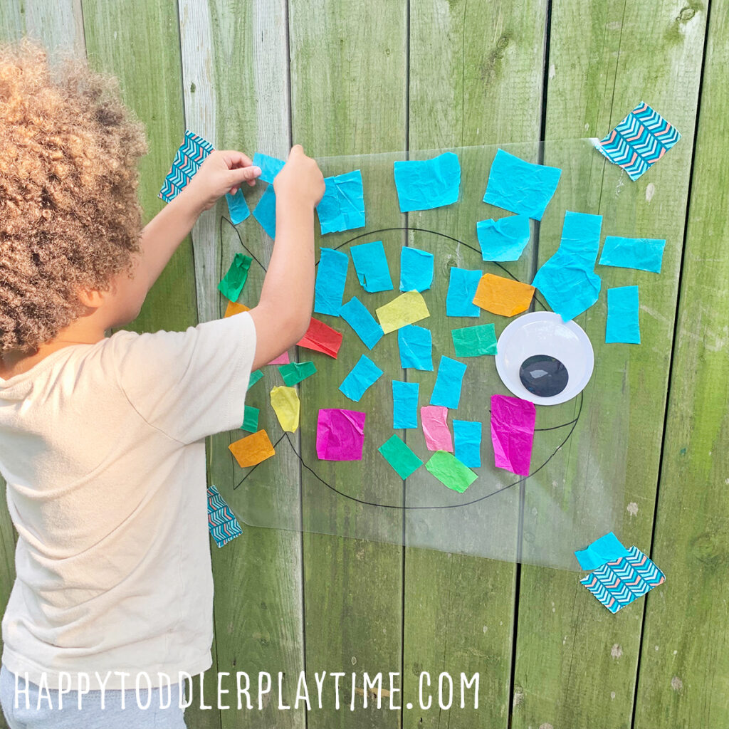 Fish Sticky Wall Craft for Preschoolers
