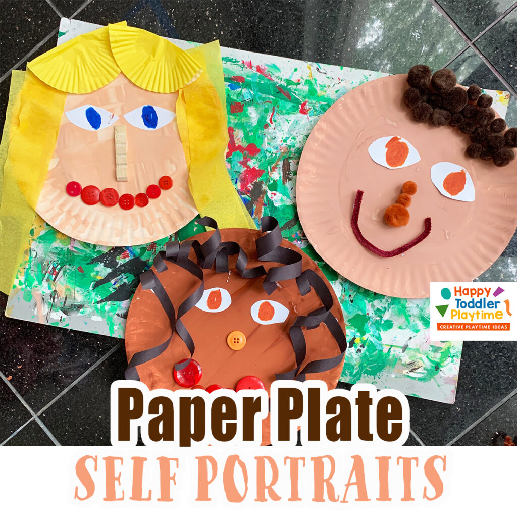 Paper Plate Self Portrait Craft for Preschoolers - Happy Toddler Playtime