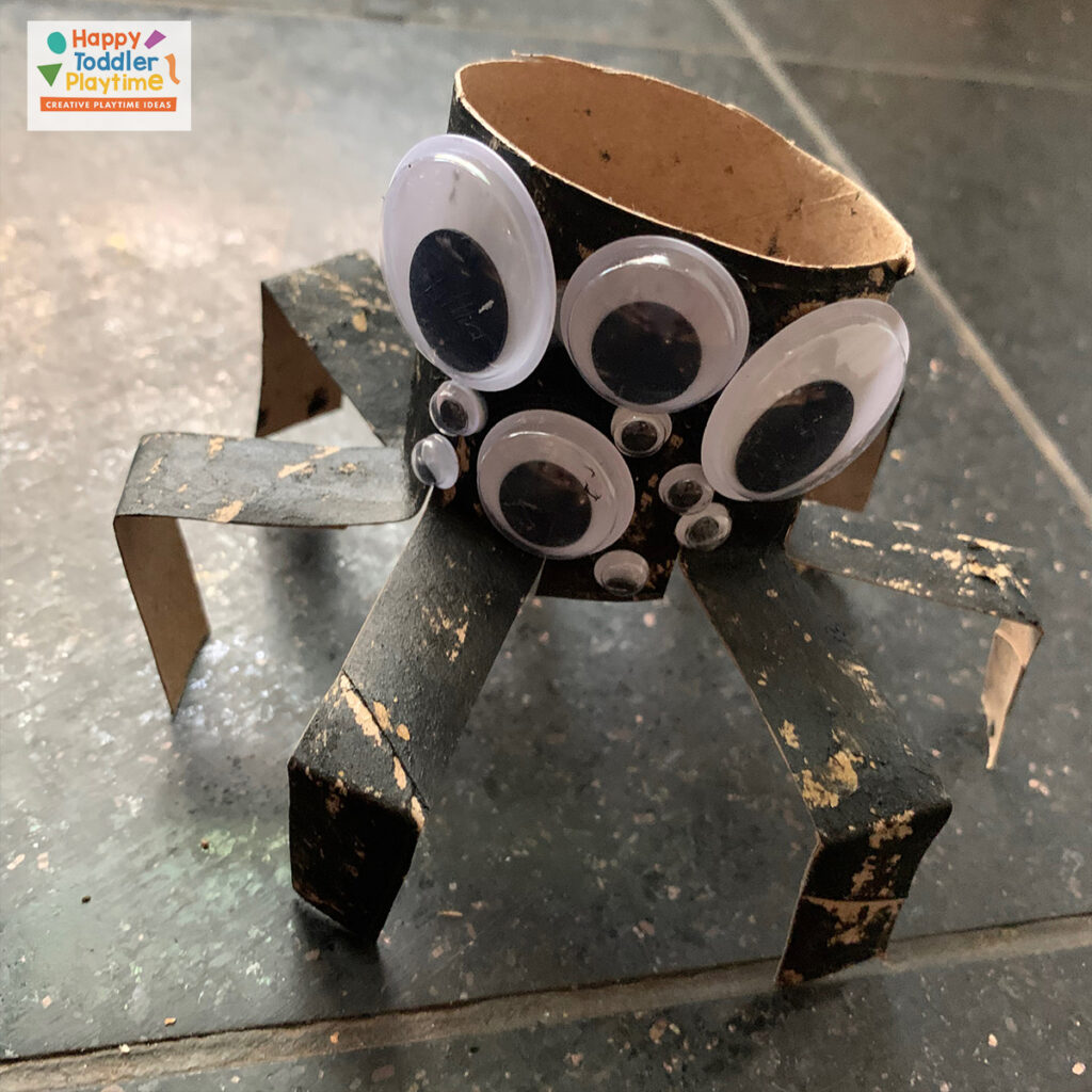 Toilet Paper Roll Spider Craft