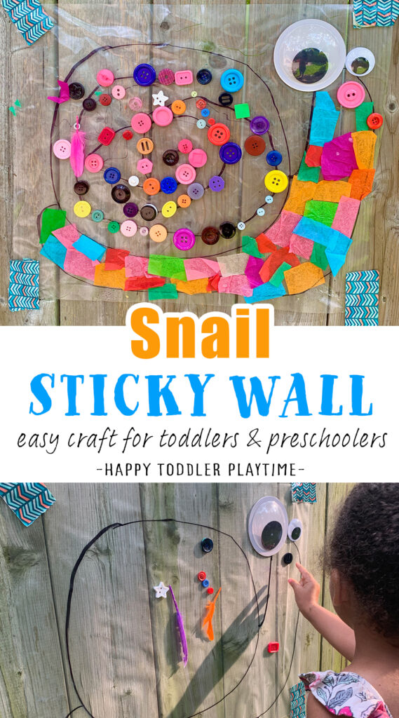 Snail Sticky Wall Craft for Toddlers