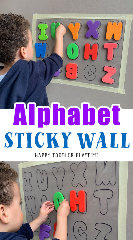 Alphabet Sticky Wall for Preschoolers