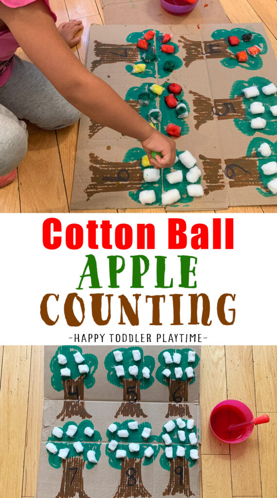  Cotton Ball Apple Counting Activity