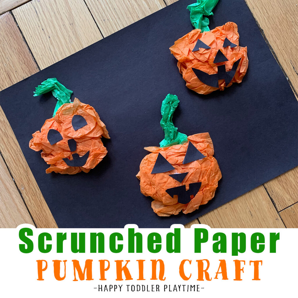 Scrunched Paper Pumpkin Craft