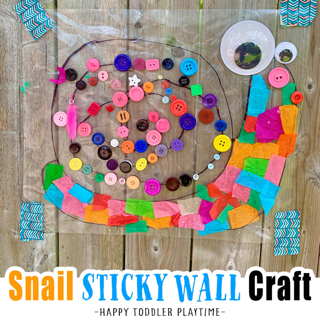Snail Sticky Wall Craft for Toddlers
