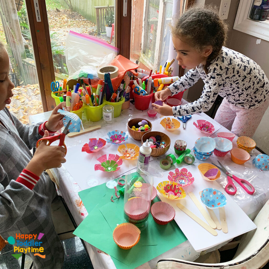 Cupcake Liner Flower Craft