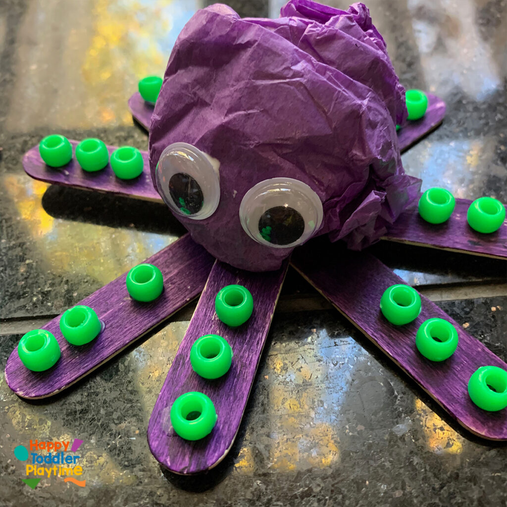 Adorable Purple Pompom & Pipe Cleaner Octopus Craft!