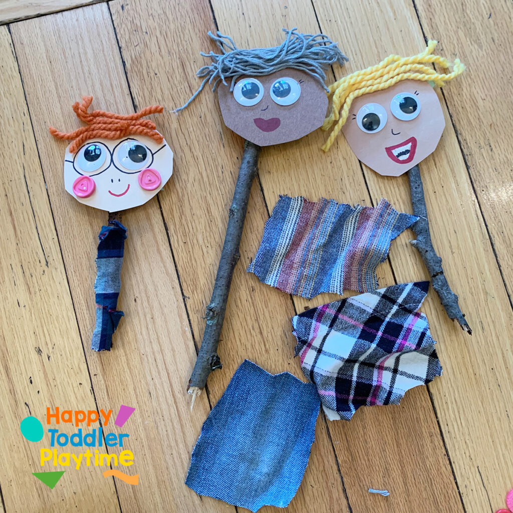 Stick People Puppets: Craft for Kids