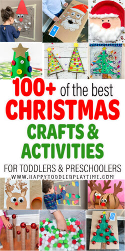 Christmas Chickpea Sensory Bin - Happy Toddler Playtime