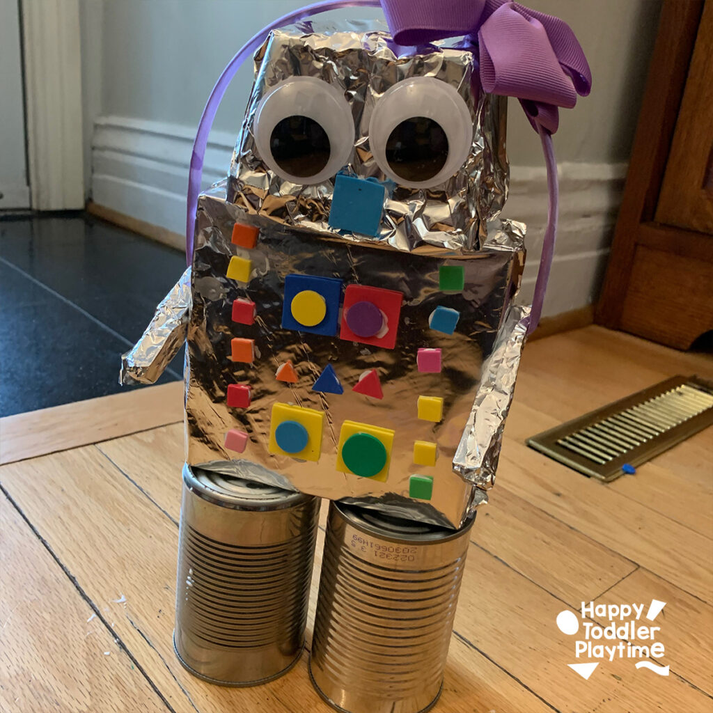 Recycled Material Robot Craft for Kids - Happy Toddler Playtime