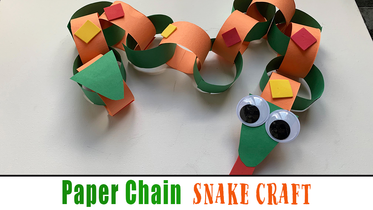 Paper Chain Snake Craft - Happy Toddler Playtime