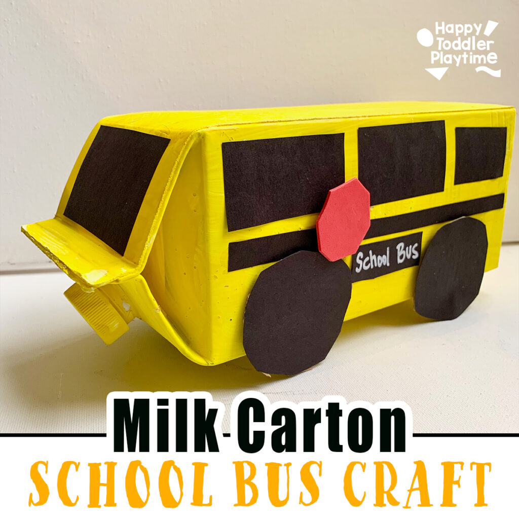 Milk Carton School Bus Craft for Kids