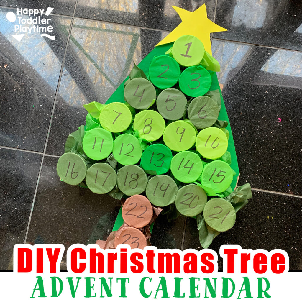 Easy DIY Christmas Tree Advent Calendar