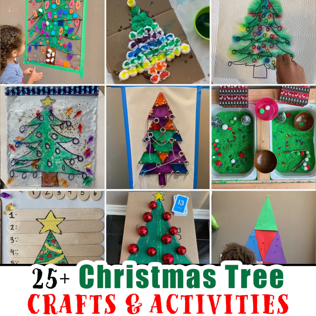 christmas tree art activities for kids