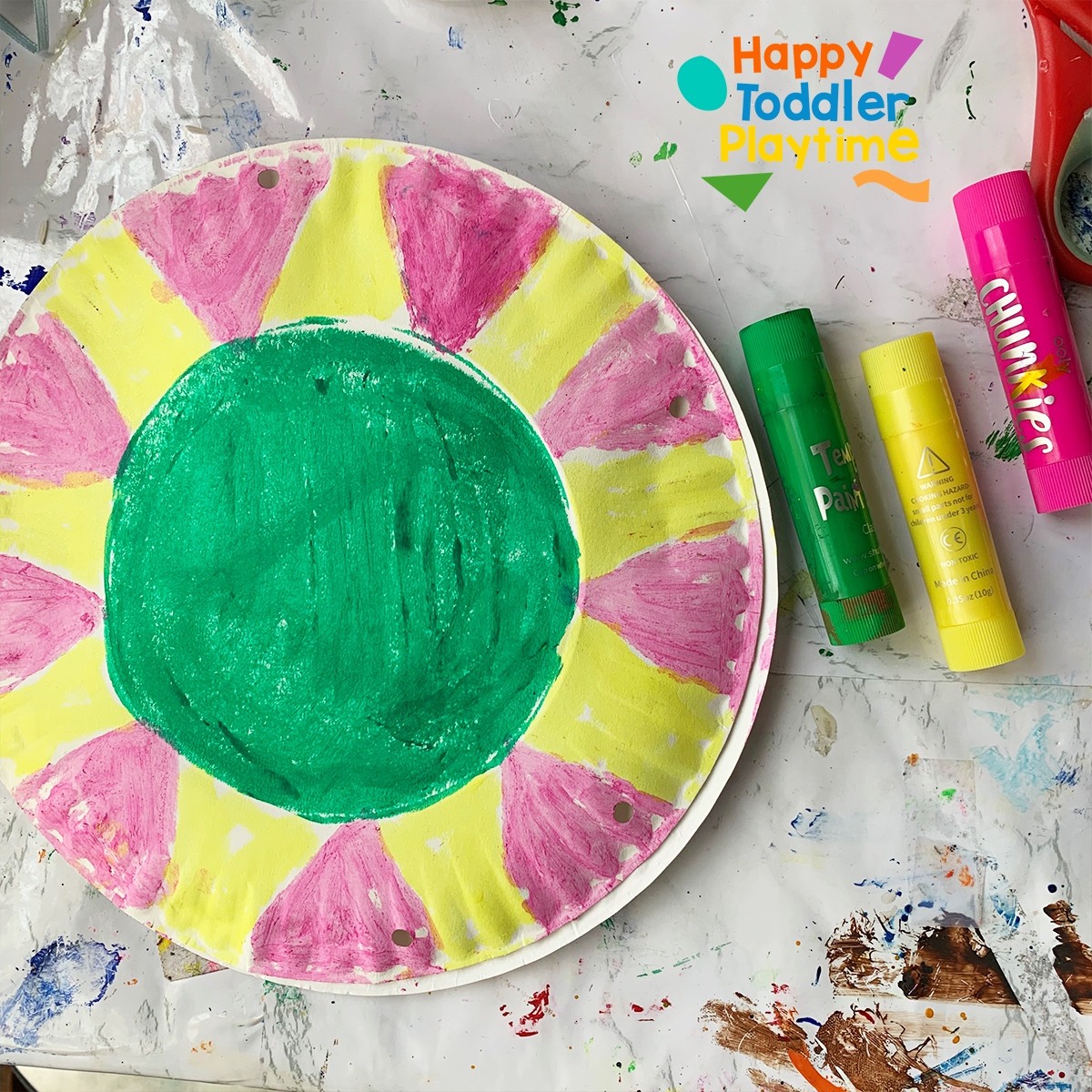 DIY Tambourine Craft for Kids Happy Toddler Playtime