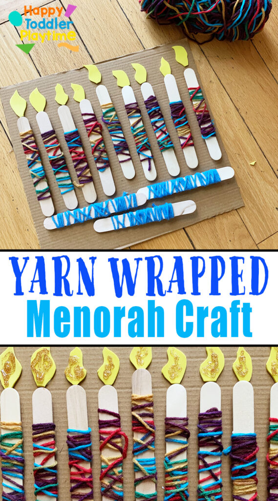 Craft Stick Menorah Craft for Kids