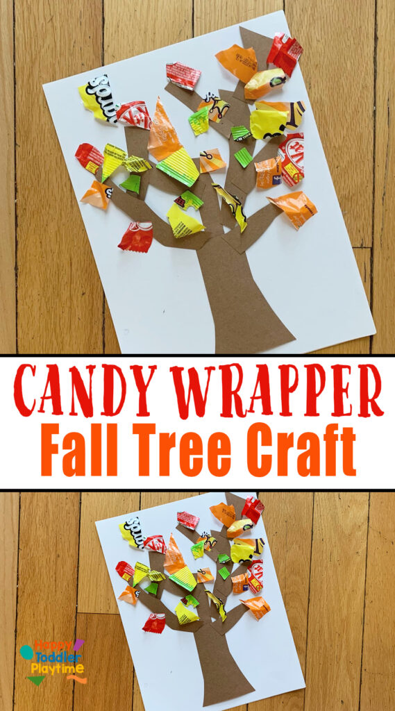 Halloween Candy Wrapper Fall Tree Craft