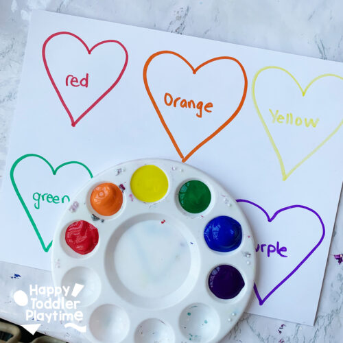 Fingerprint Heart Tracing: Fine Motor Activity - Happy Toddler Playtime