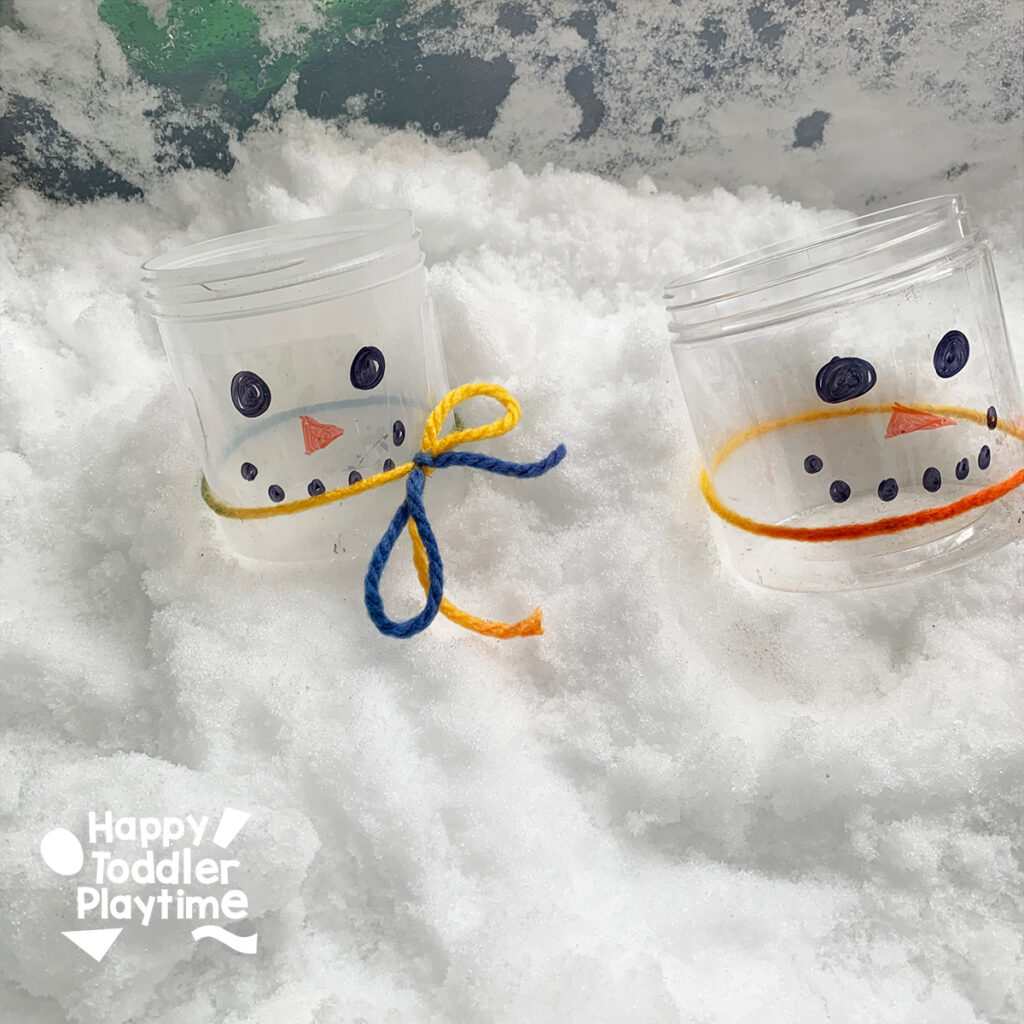 Snowman Sensory Bin: Winter Activity for Toddlers