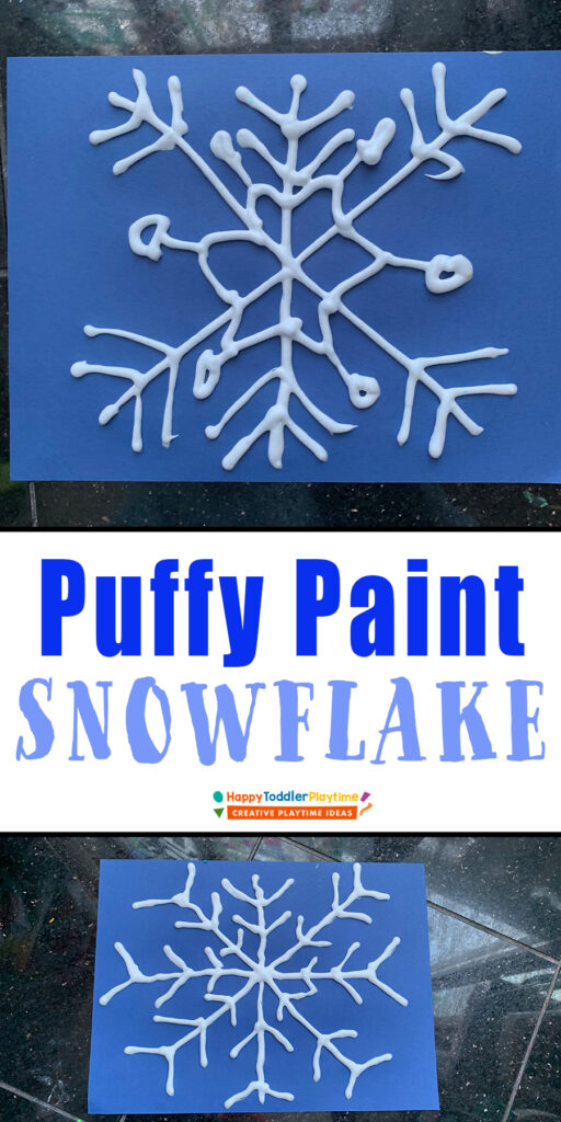 Puffy Paint Snowflake Craft