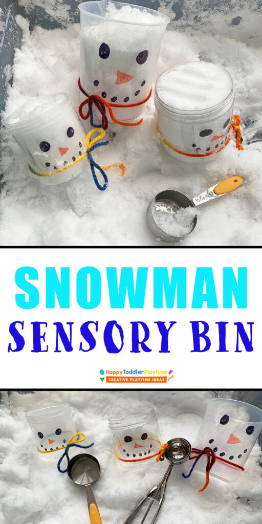 Snowman Sensory Bin: Winter Activity for Toddlers