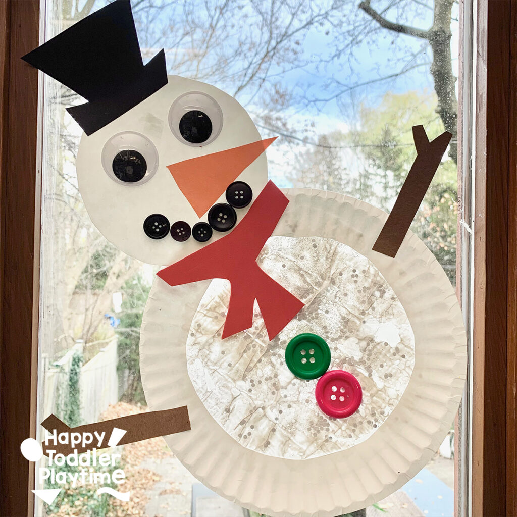 Easy Stain Glass Snowman Craft