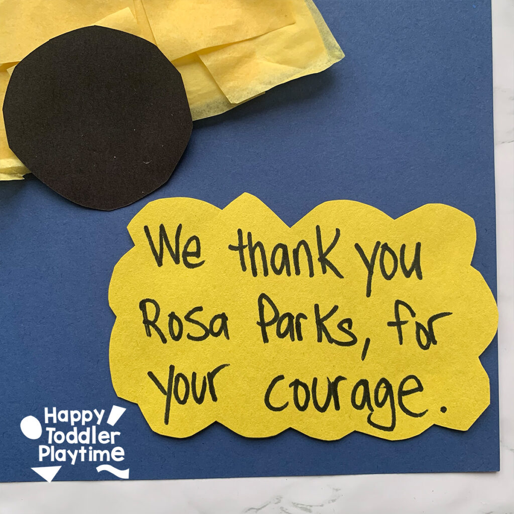 'We Thank You' Rosa Parks Bus Craft