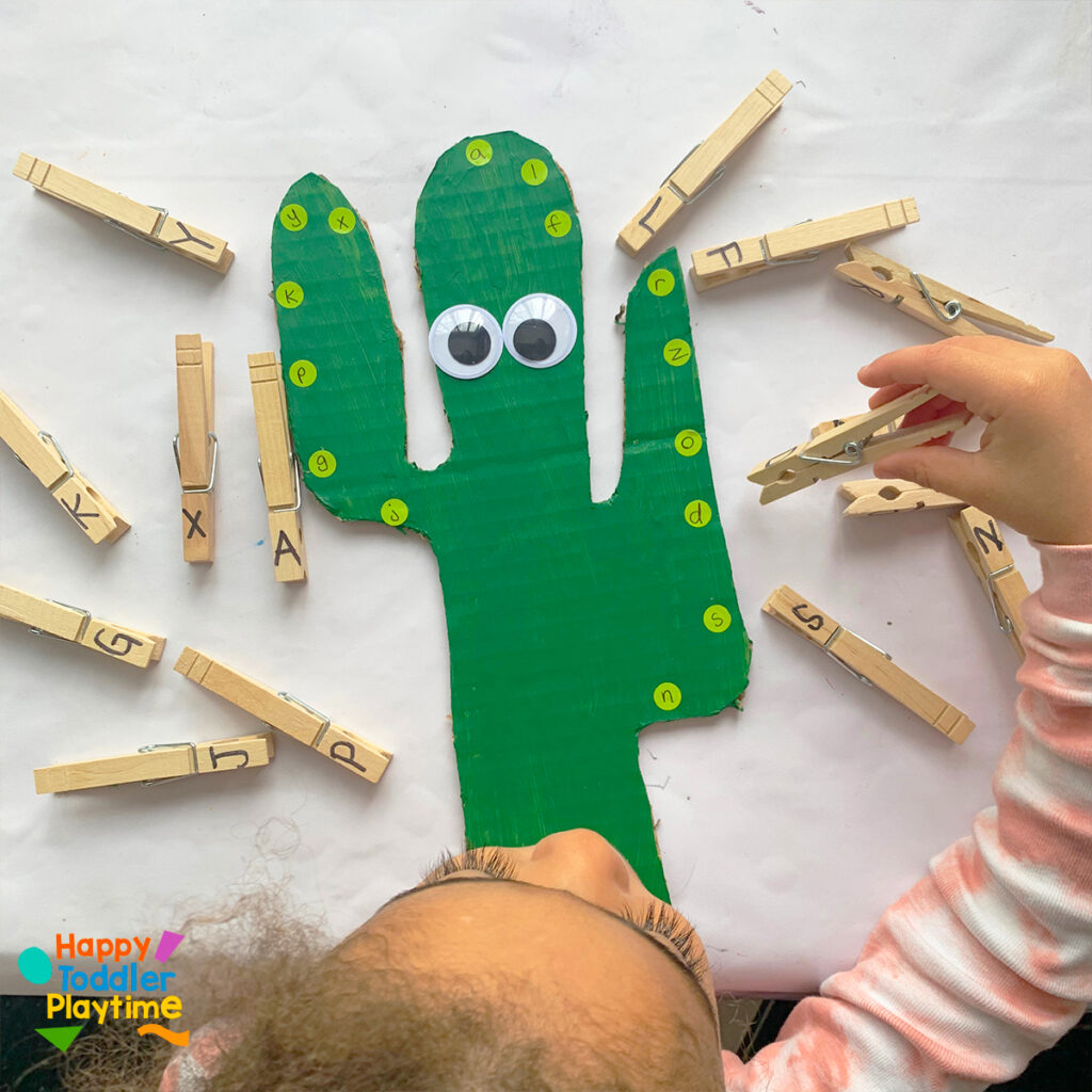 Cactus Letter Matching & Fine Motor Activity