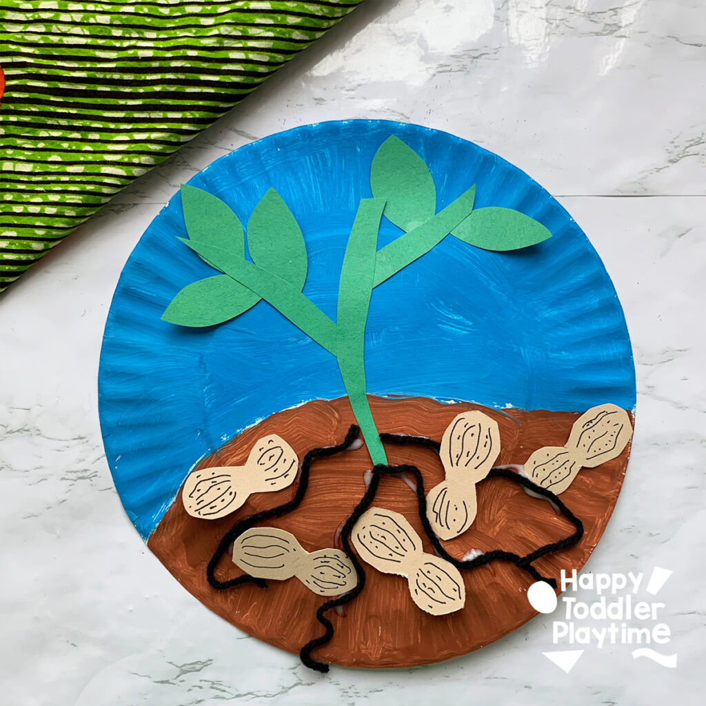 George Washington Carver Paper Plate Peanut Craft