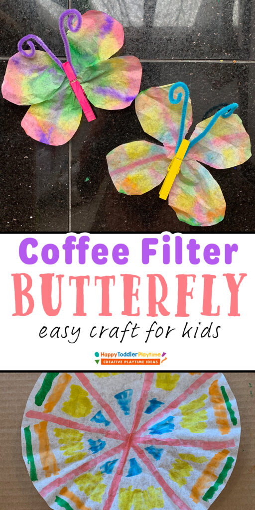 Easy Coffee Filter Butterfly Craft for Kids
